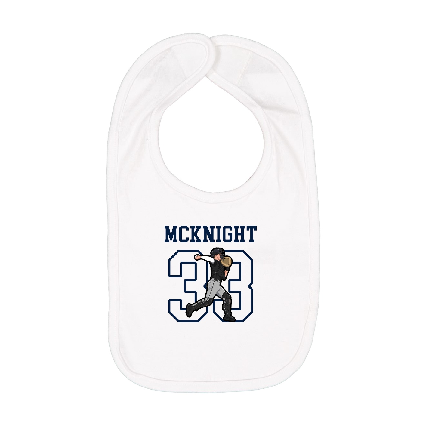 Infant Bib — Shirsey in White