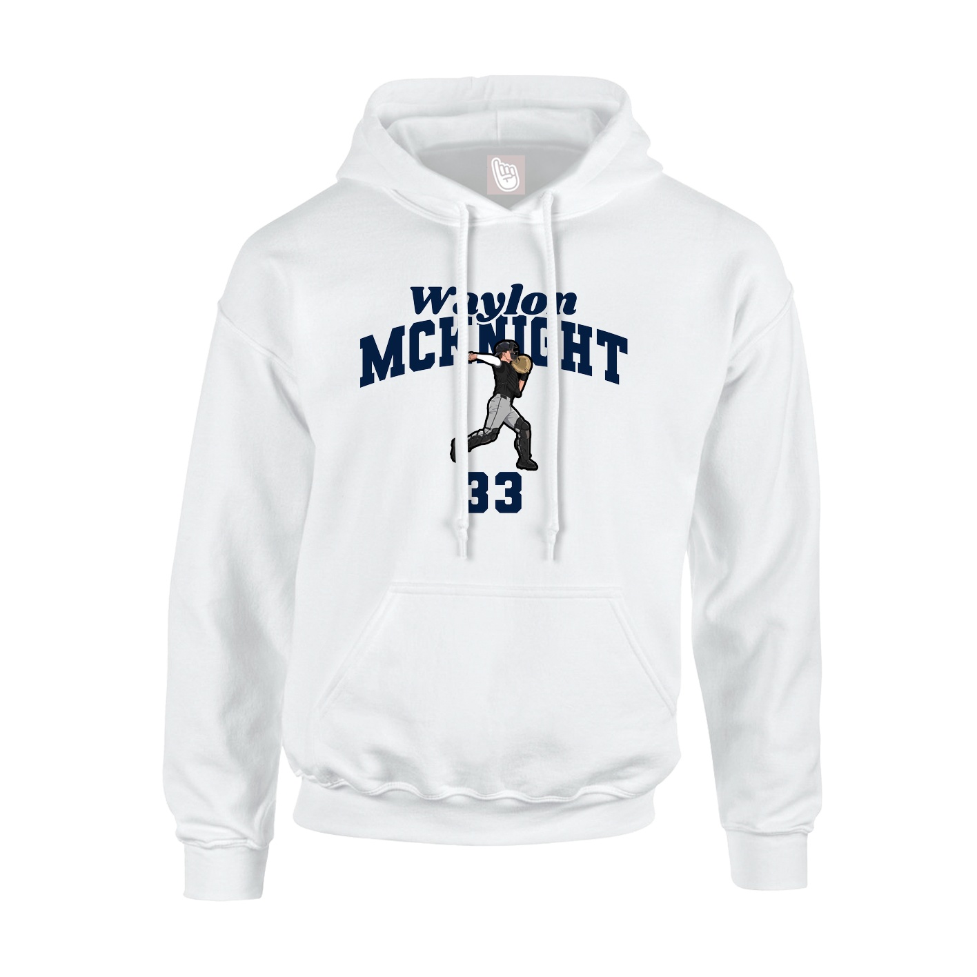 Hoodie — Signature Arch in White