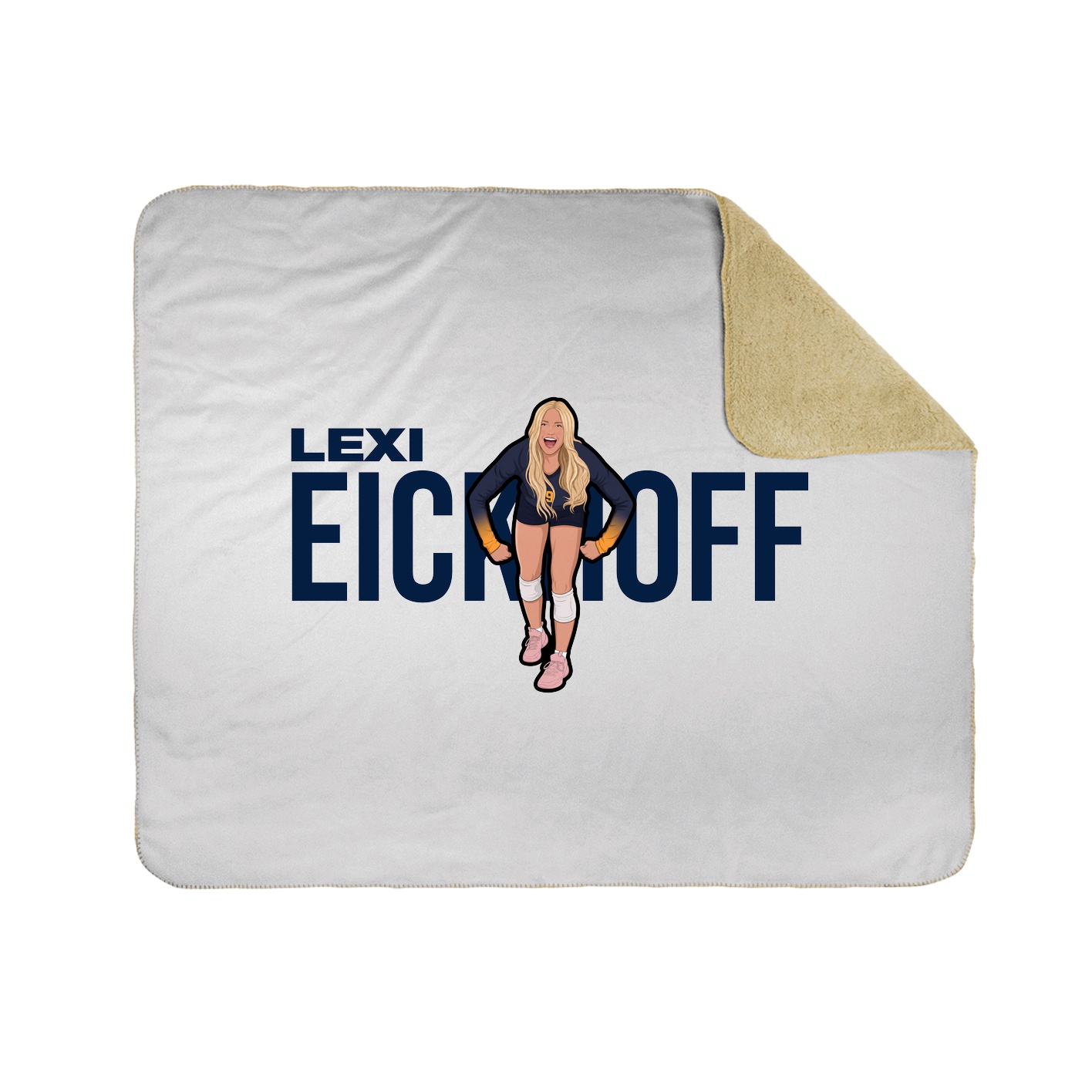 Throw Blanket — Player Name in White