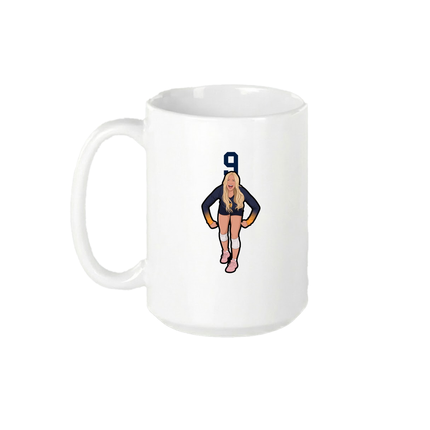 15oz Coffee Mug — Number Top in White