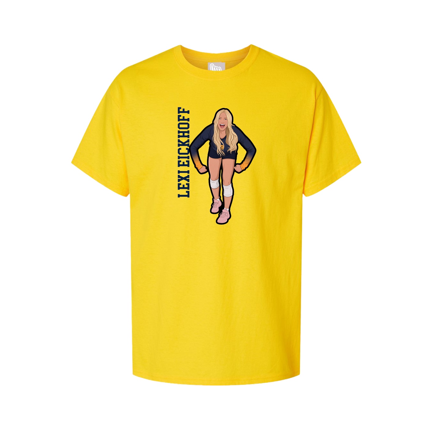 Tee — Name Vertical in Gold