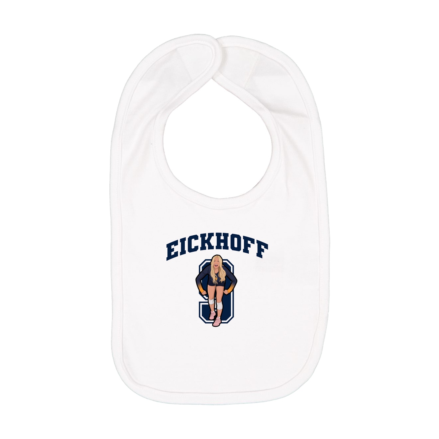 Infant Bib — Number in White