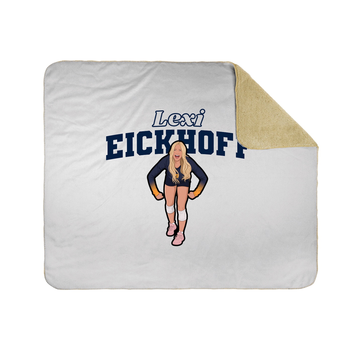 Throw Blanket — Name Arch in White