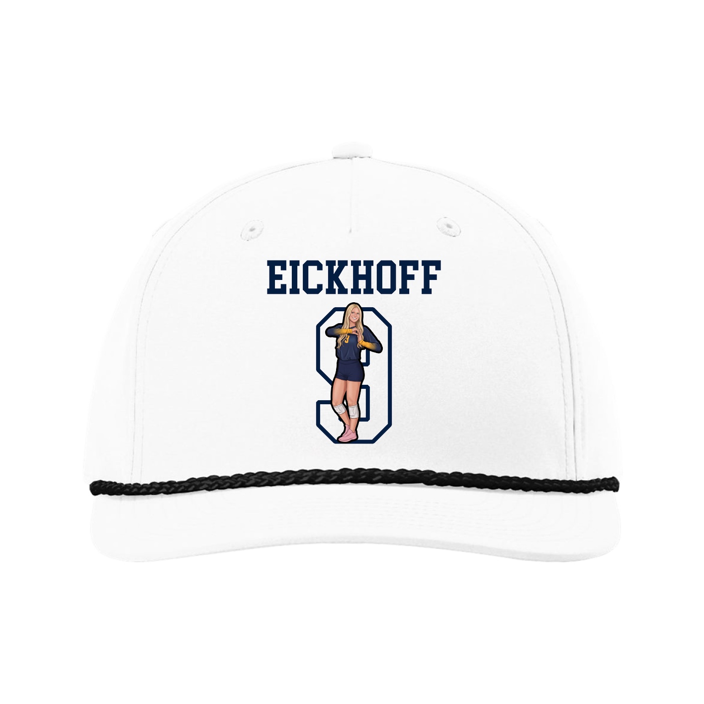 Five-Panel Classic Rope Cap — Shirsey in White