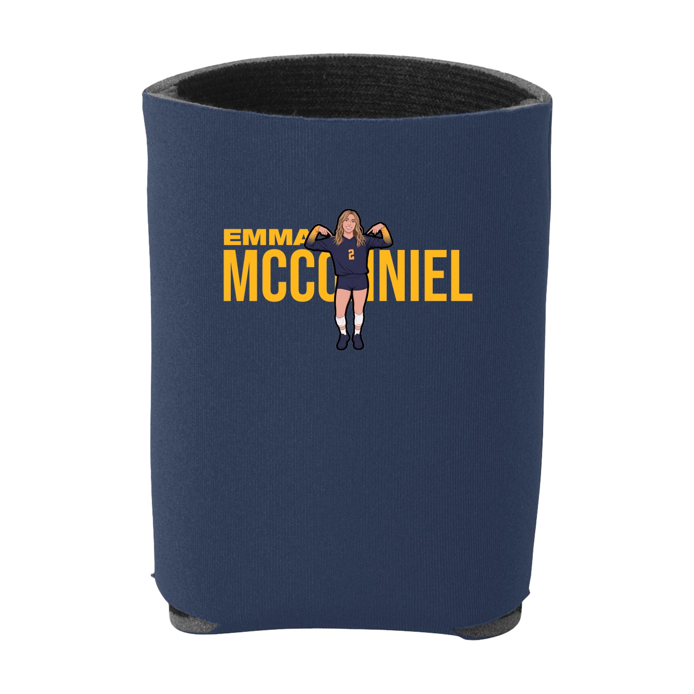 Can Holder — Player Name in Navy