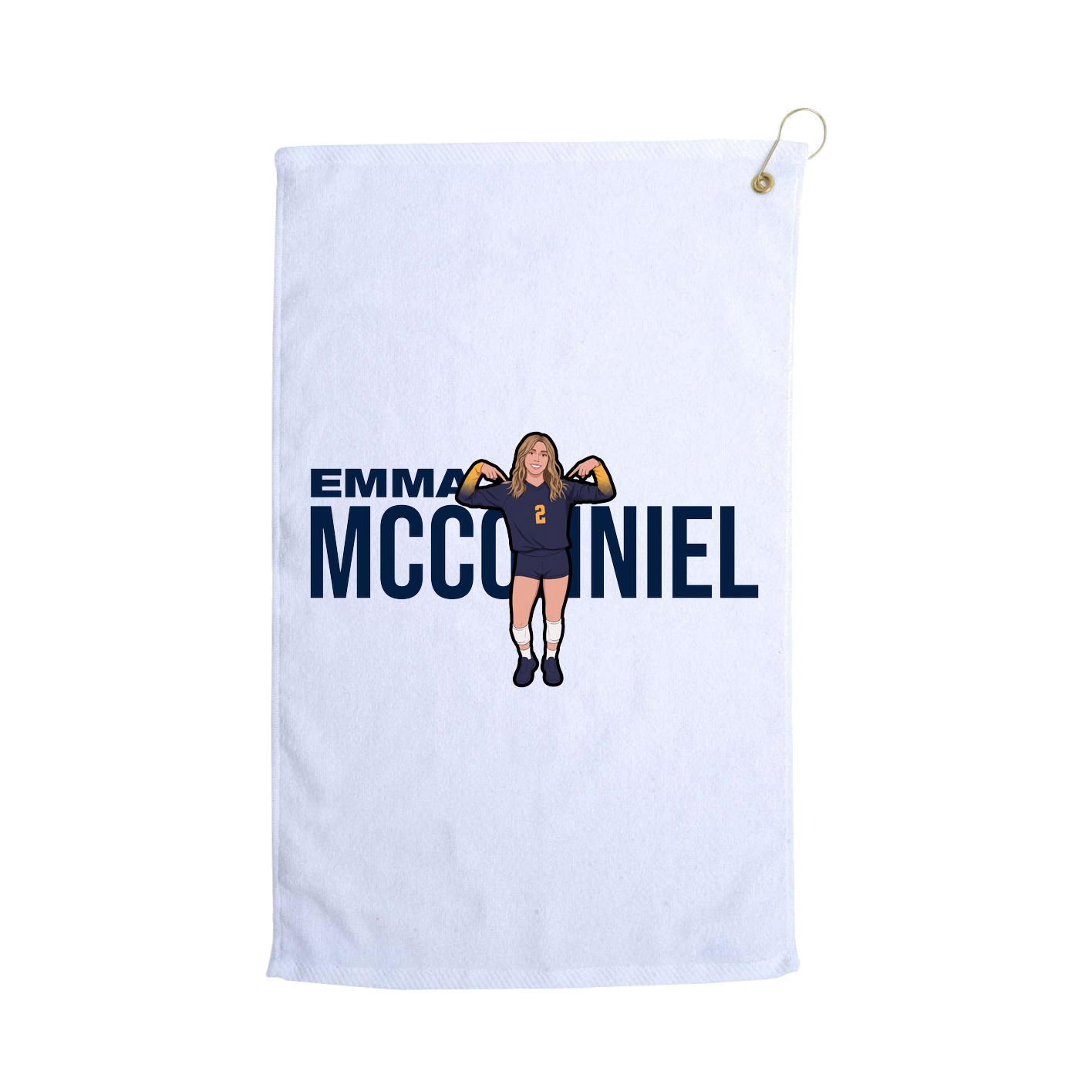 Golf Towel — Player Name in White
