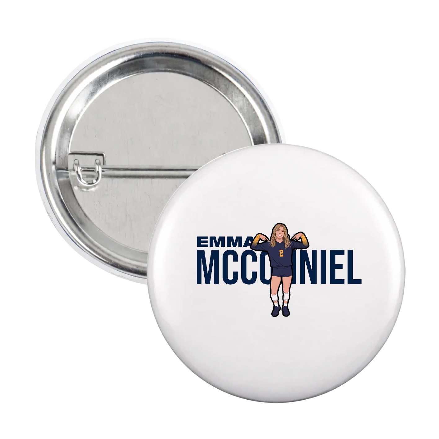 Game Day Button — Player Name in White