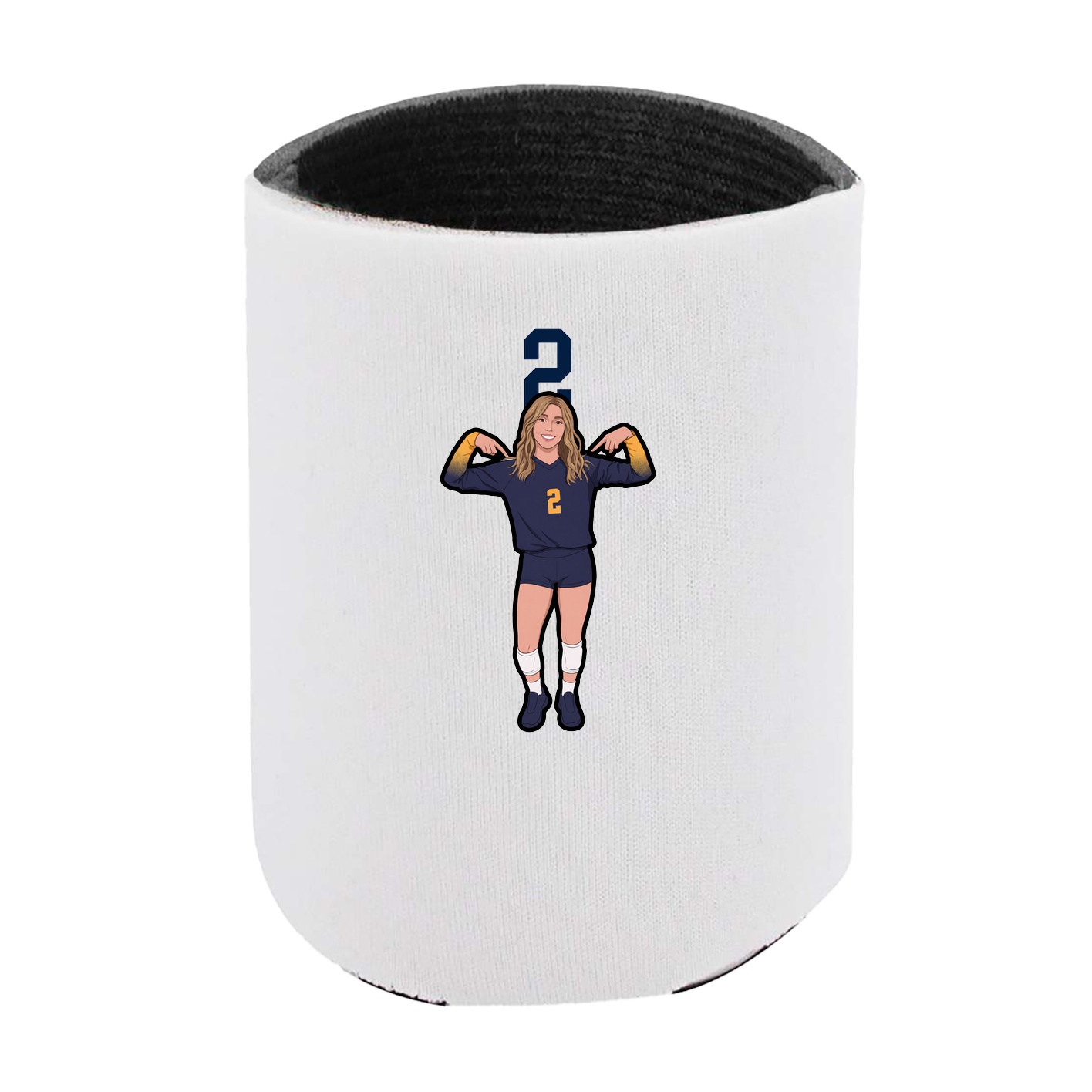 Can Holder — Number Top in White