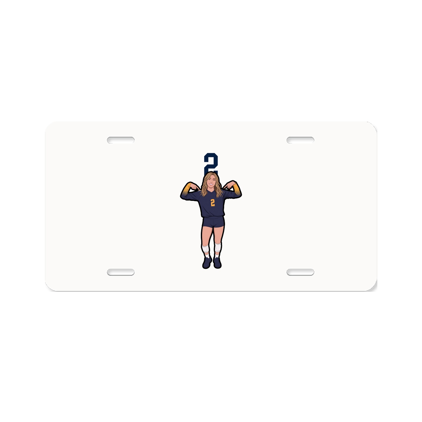 License Plate — Number Top in Classic