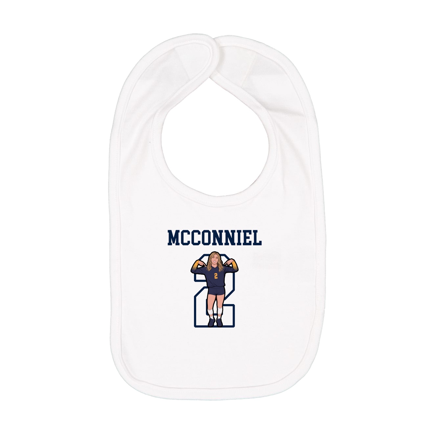Infant Bib — Shirsey in White