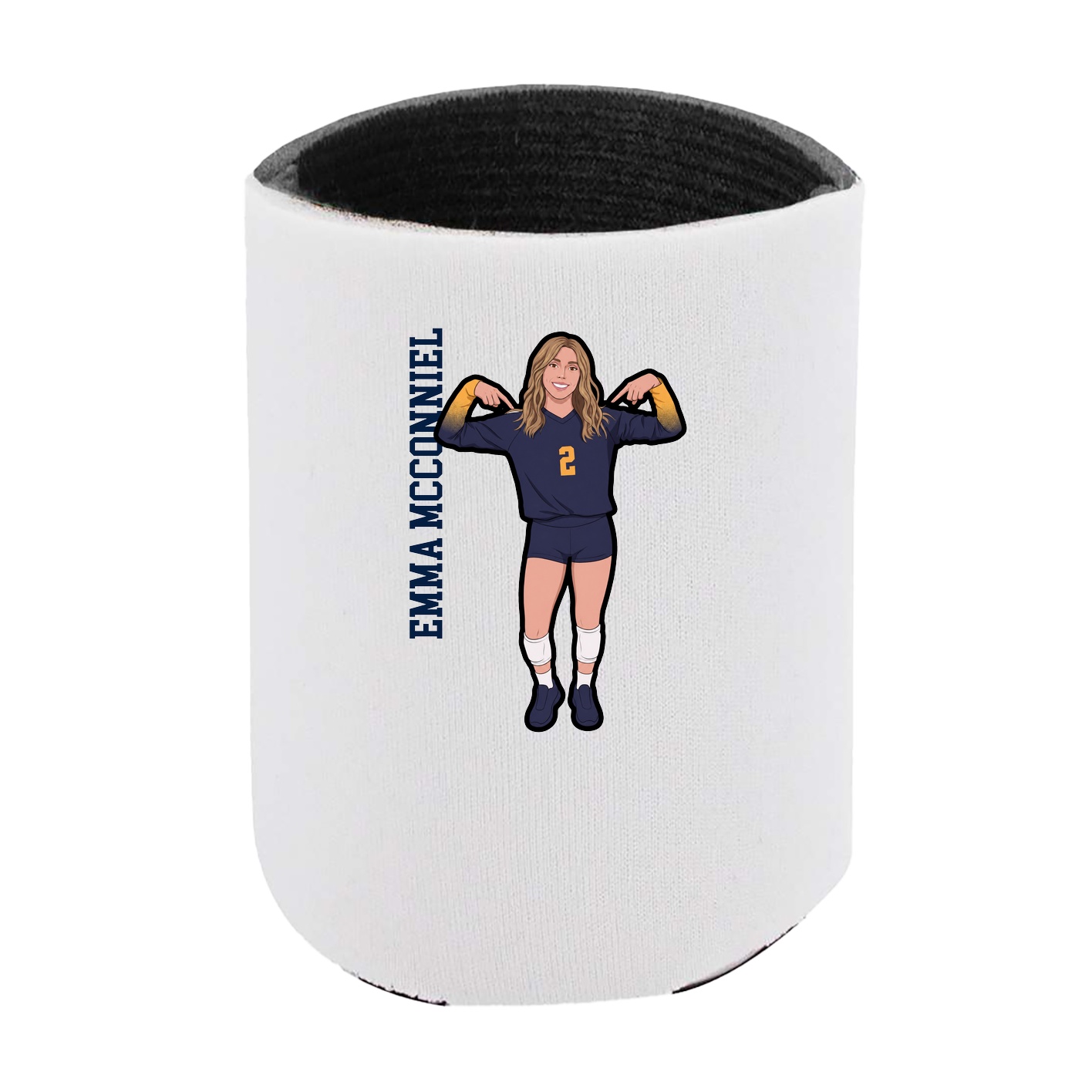 Can Holder — Name Vertical in White