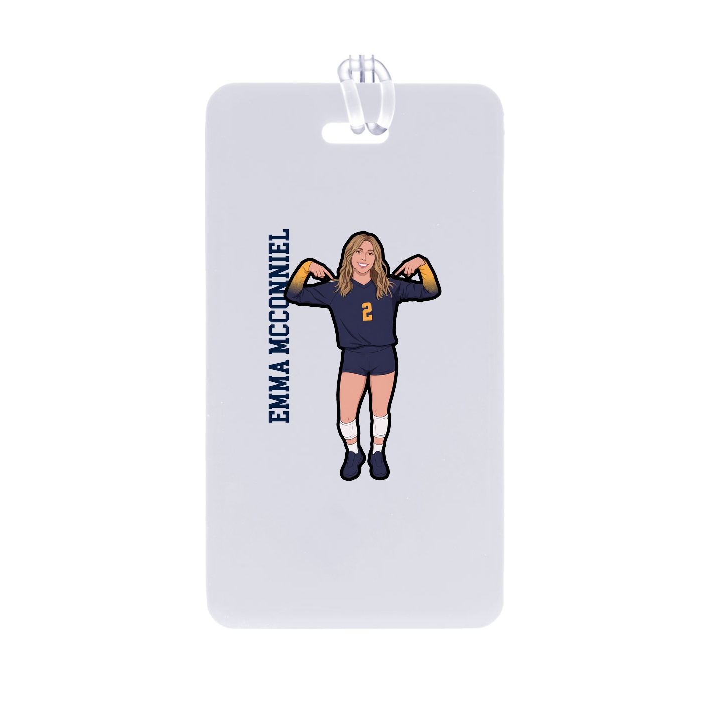 Bag Tag — Name Vertical in Classic