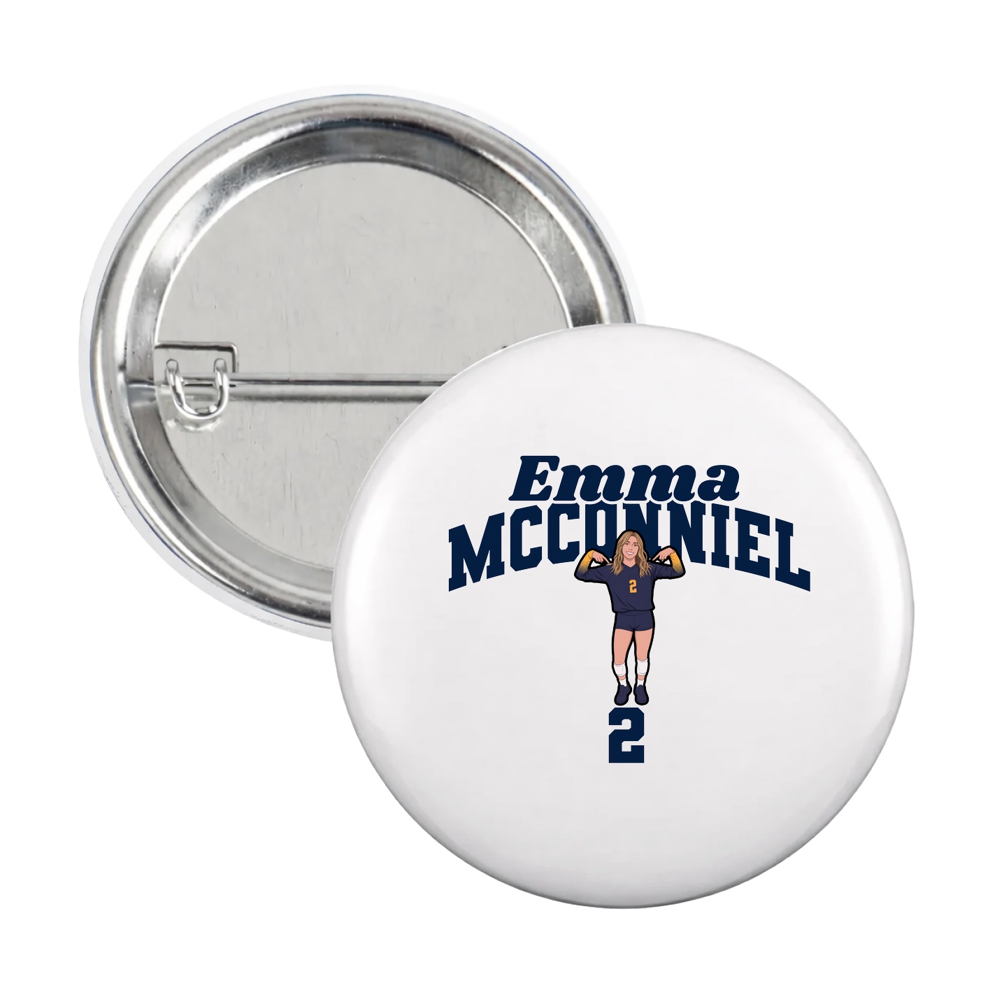 Game Day Button — Signature Arch in White