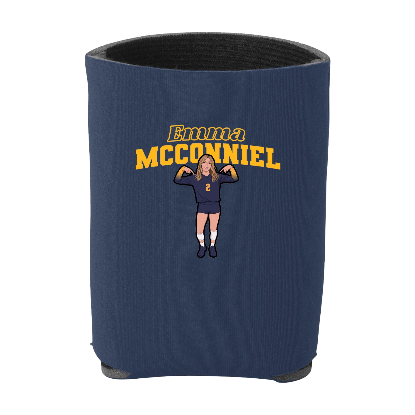 Can Holder — Name Arch in Navy