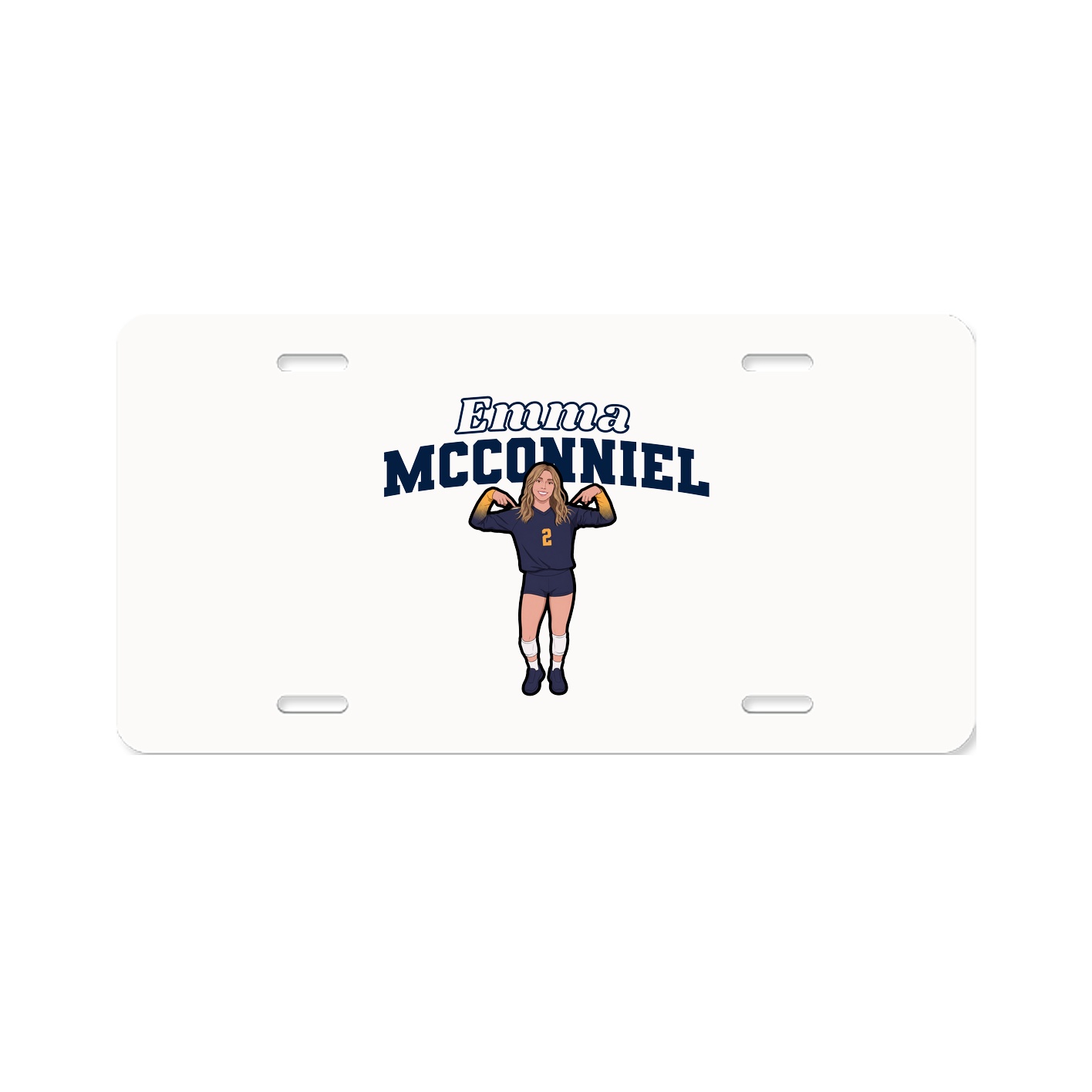 License Plate — Name Arch in Classic