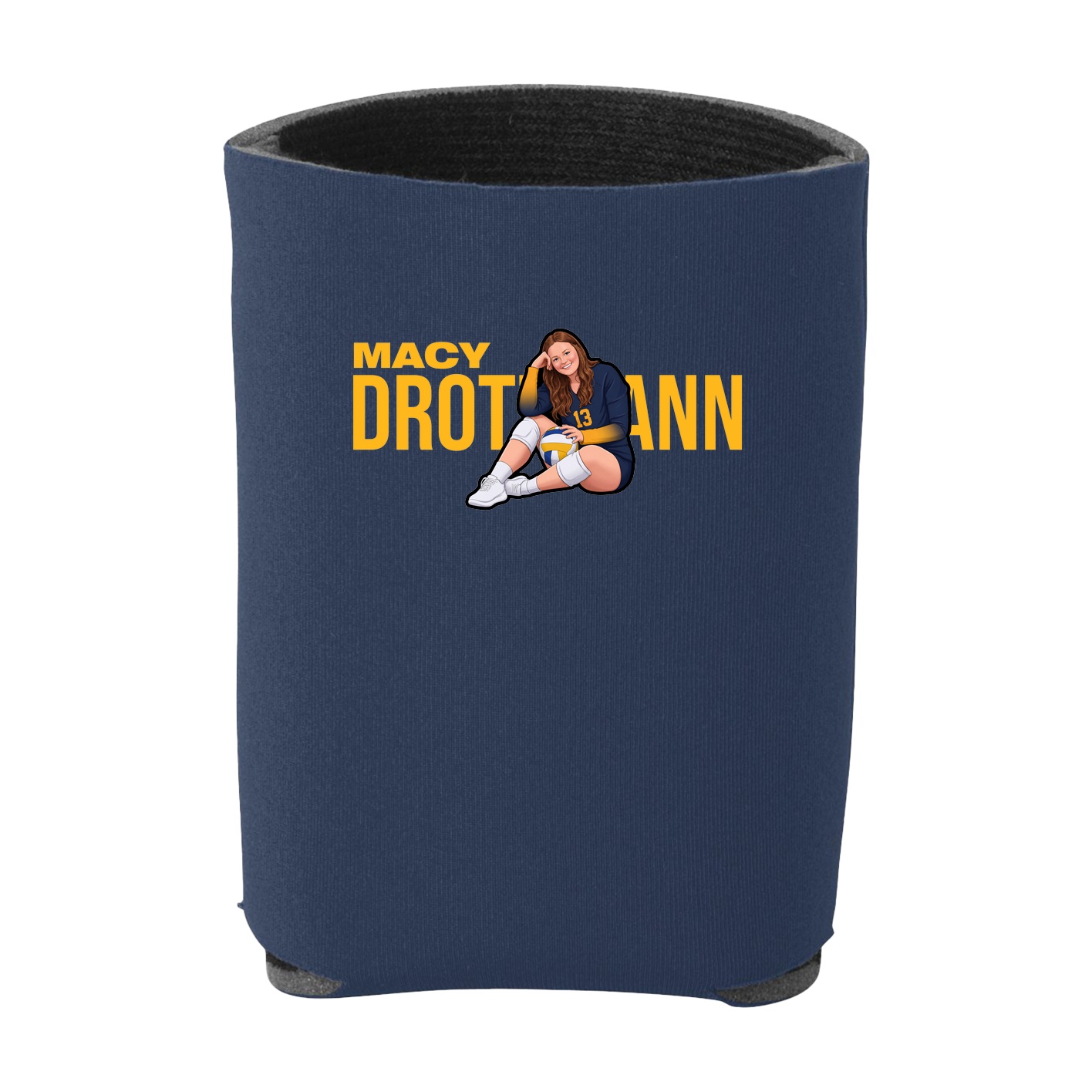 Can Holder — Player Name in Navy