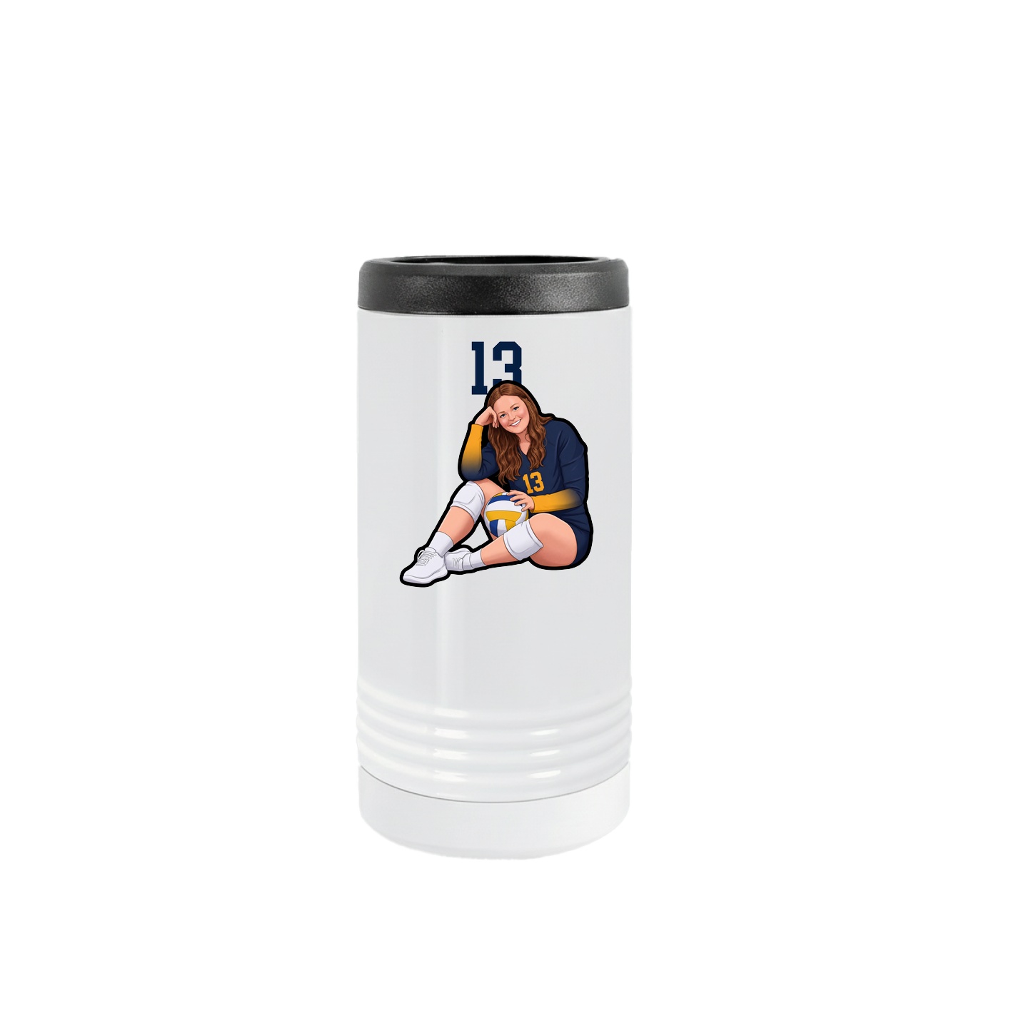 Slim Beverage Holder — Number Top in White