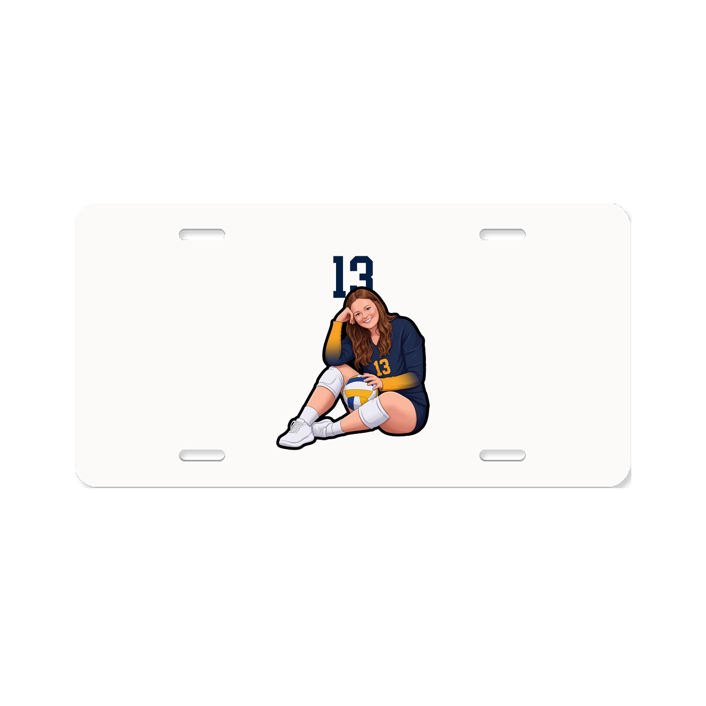 License Plate — Number Top in Classic