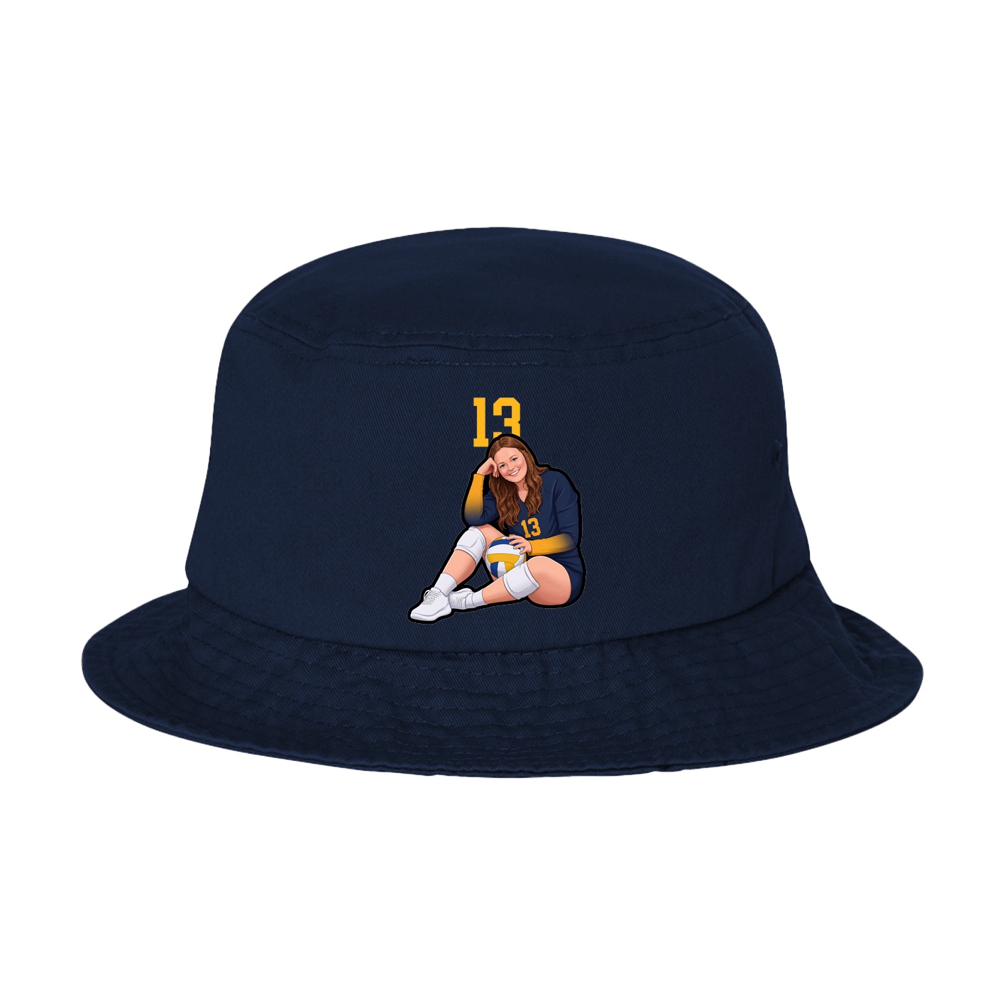 Bucket Cap — Number Top in Navy