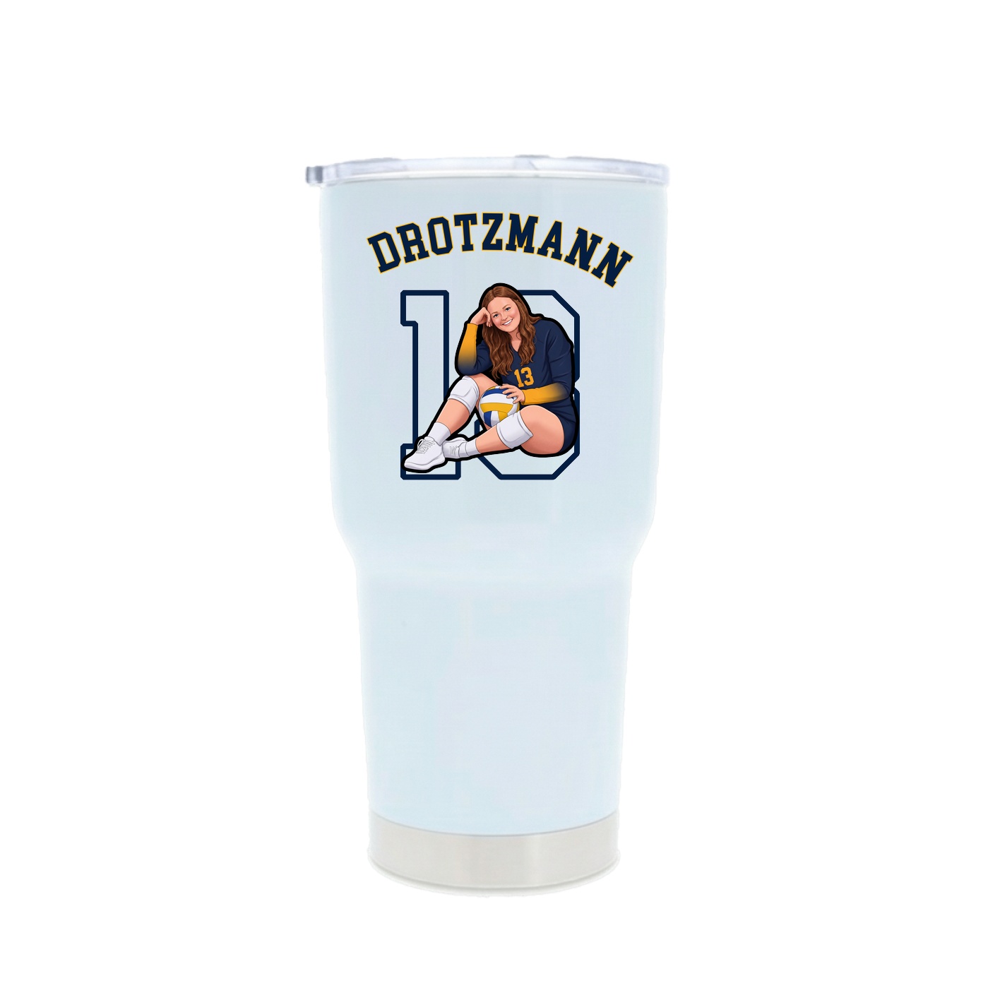 30oz Stainless Steel Tumbler — Shirsey Arch in White