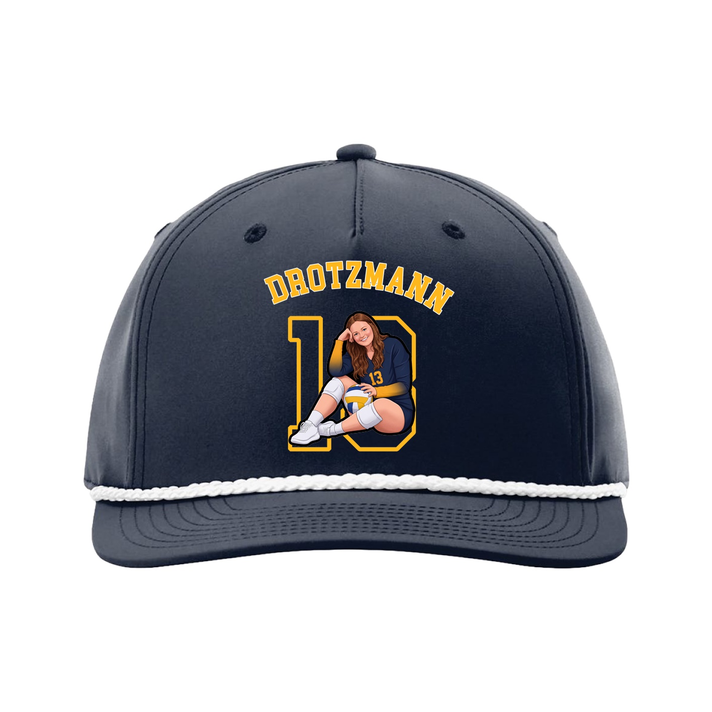 Five-Panel Classic Rope Cap — Shirsey Arch in Navy