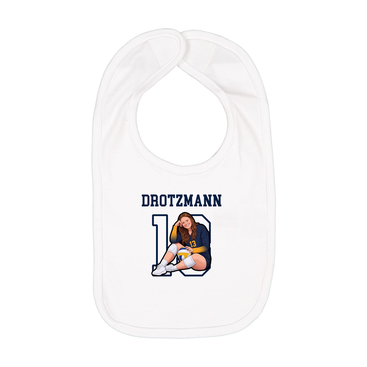 Infant Bib — Shirsey in White