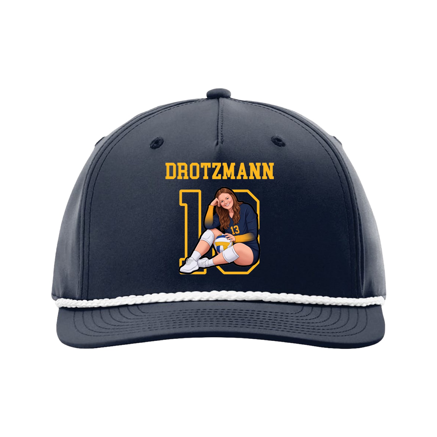 Five-Panel Classic Rope Cap — Shirsey in Navy