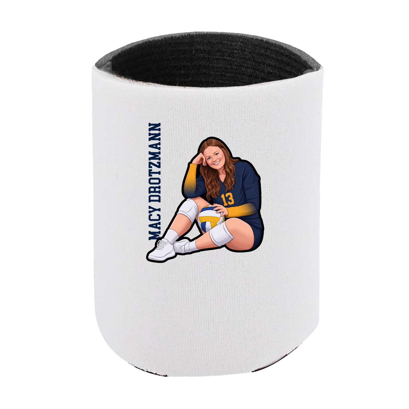 Can Holder — Name Vertical in White