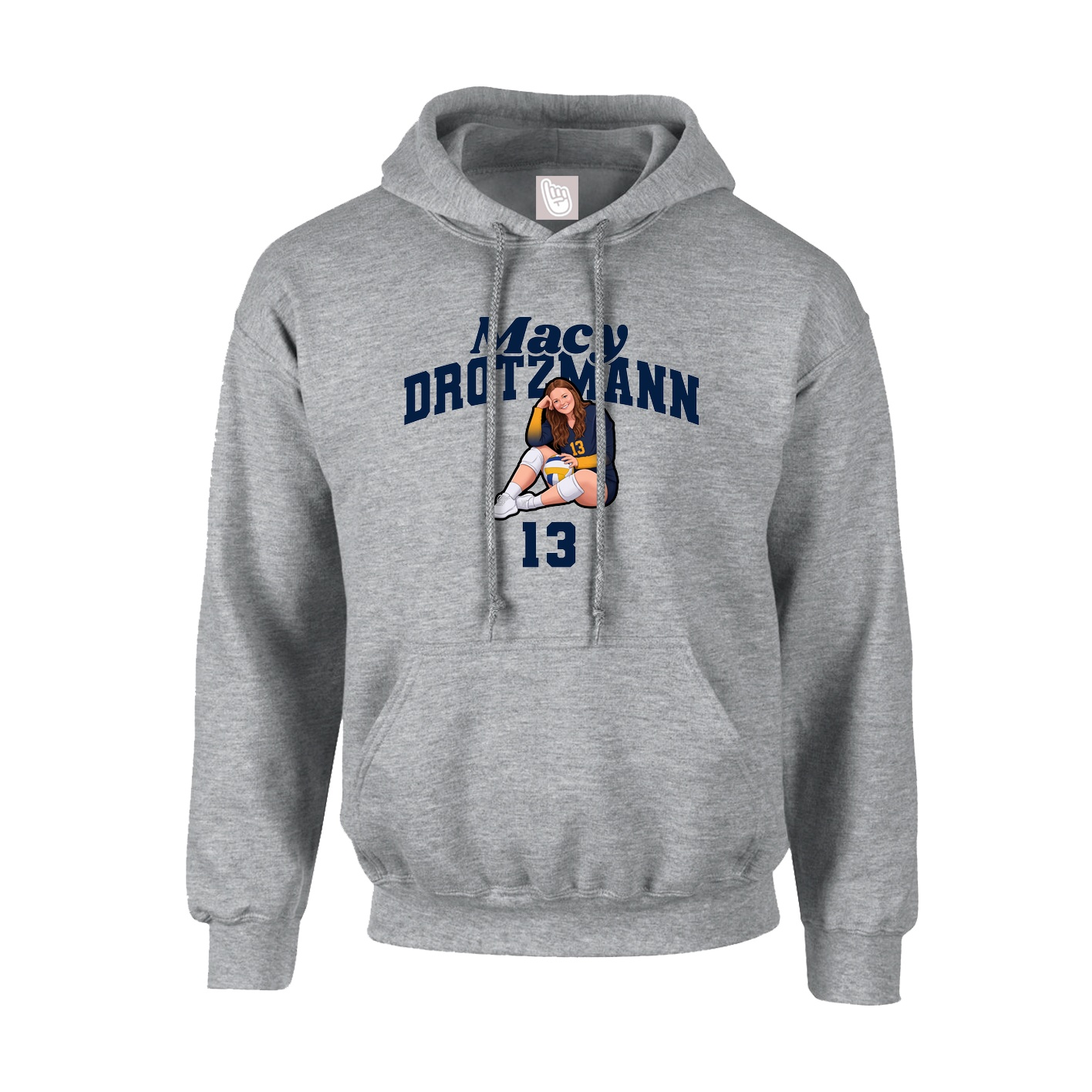 Youth Hoodie — Signature Arch in Grey