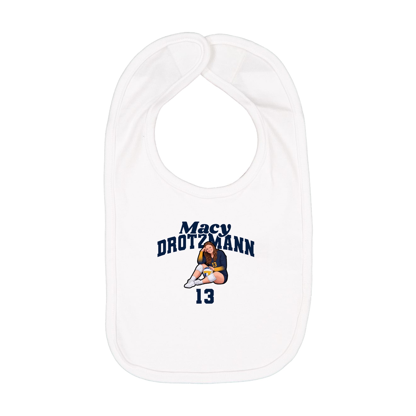 Infant Bib — Signature Arch in White