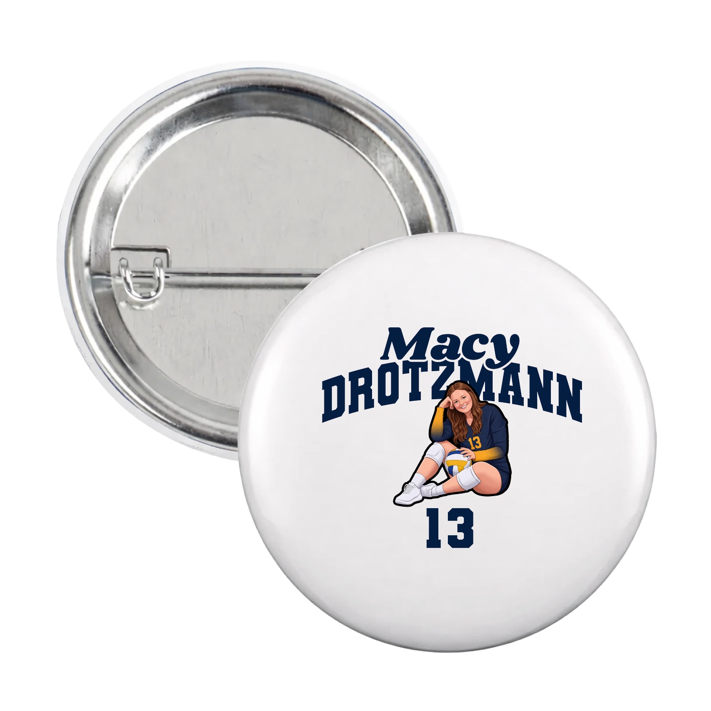 Game Day Button — Signature Arch in White