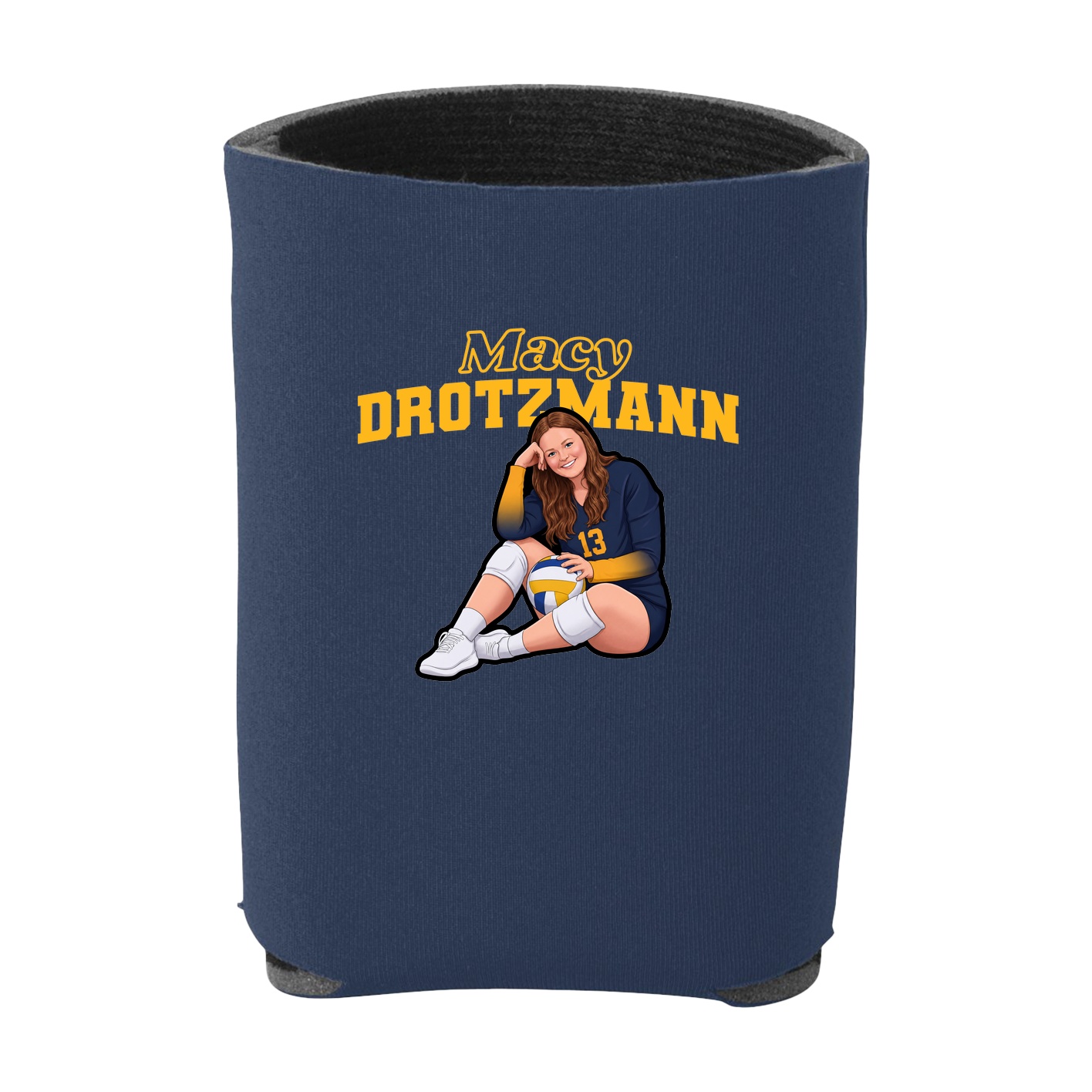 Can Holder — Name Arch in Navy