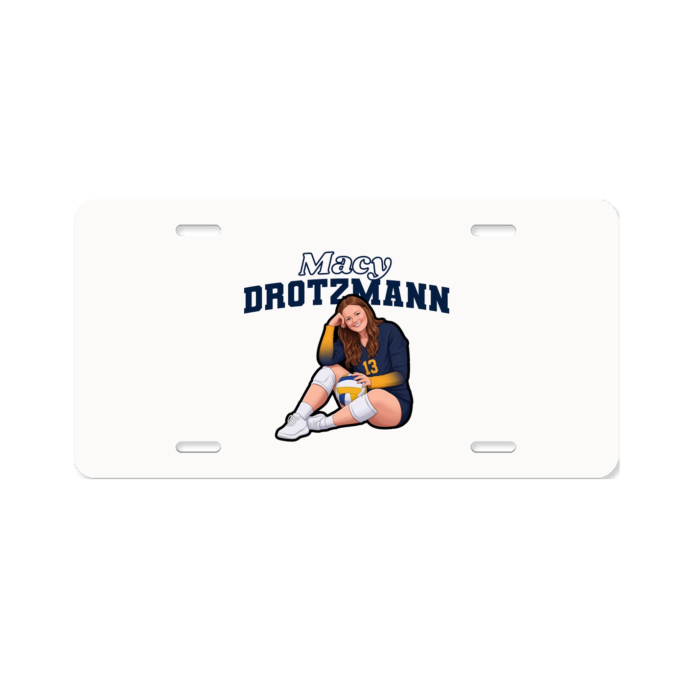 License Plate — Name Arch in Classic