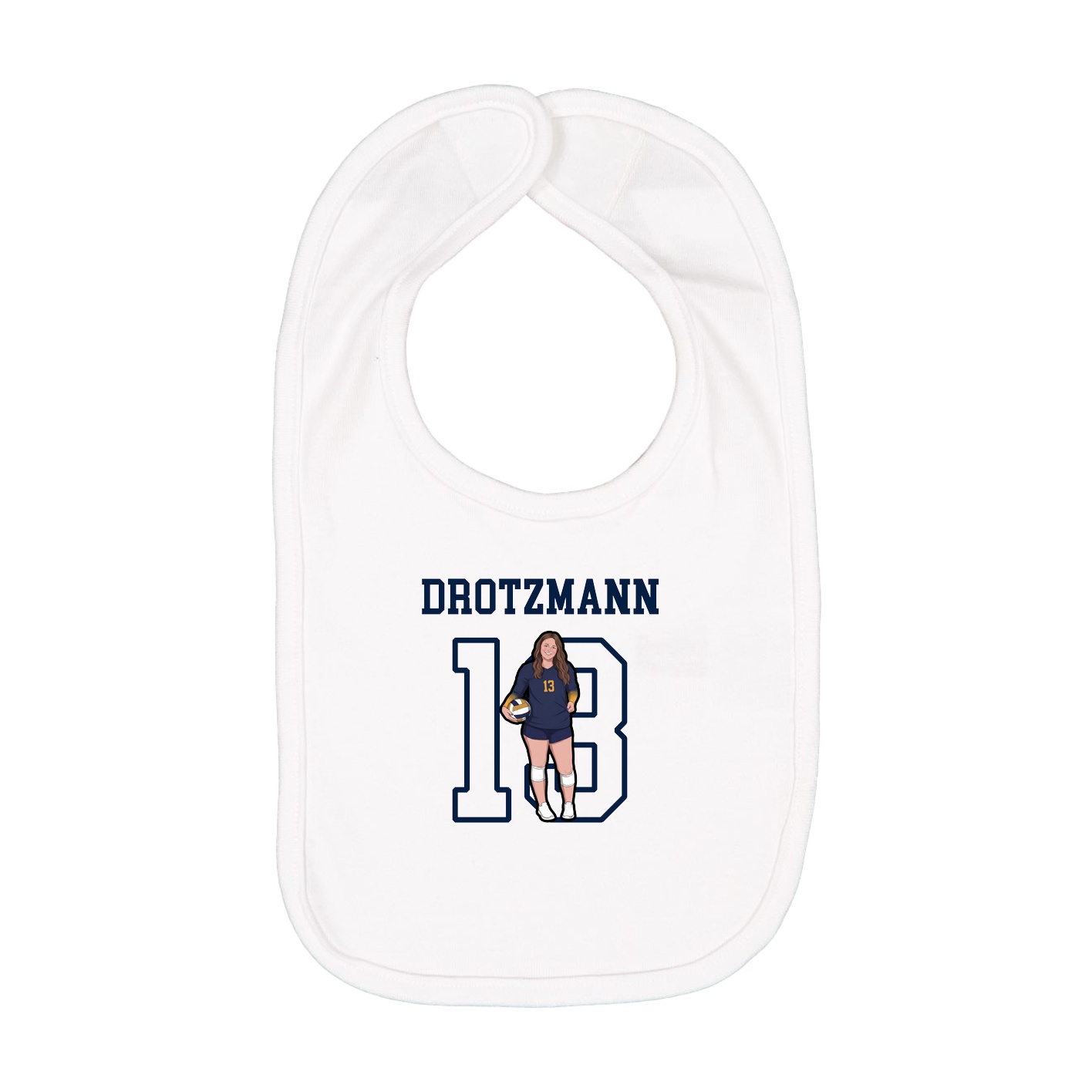 Infant Bib — Shirsey in White