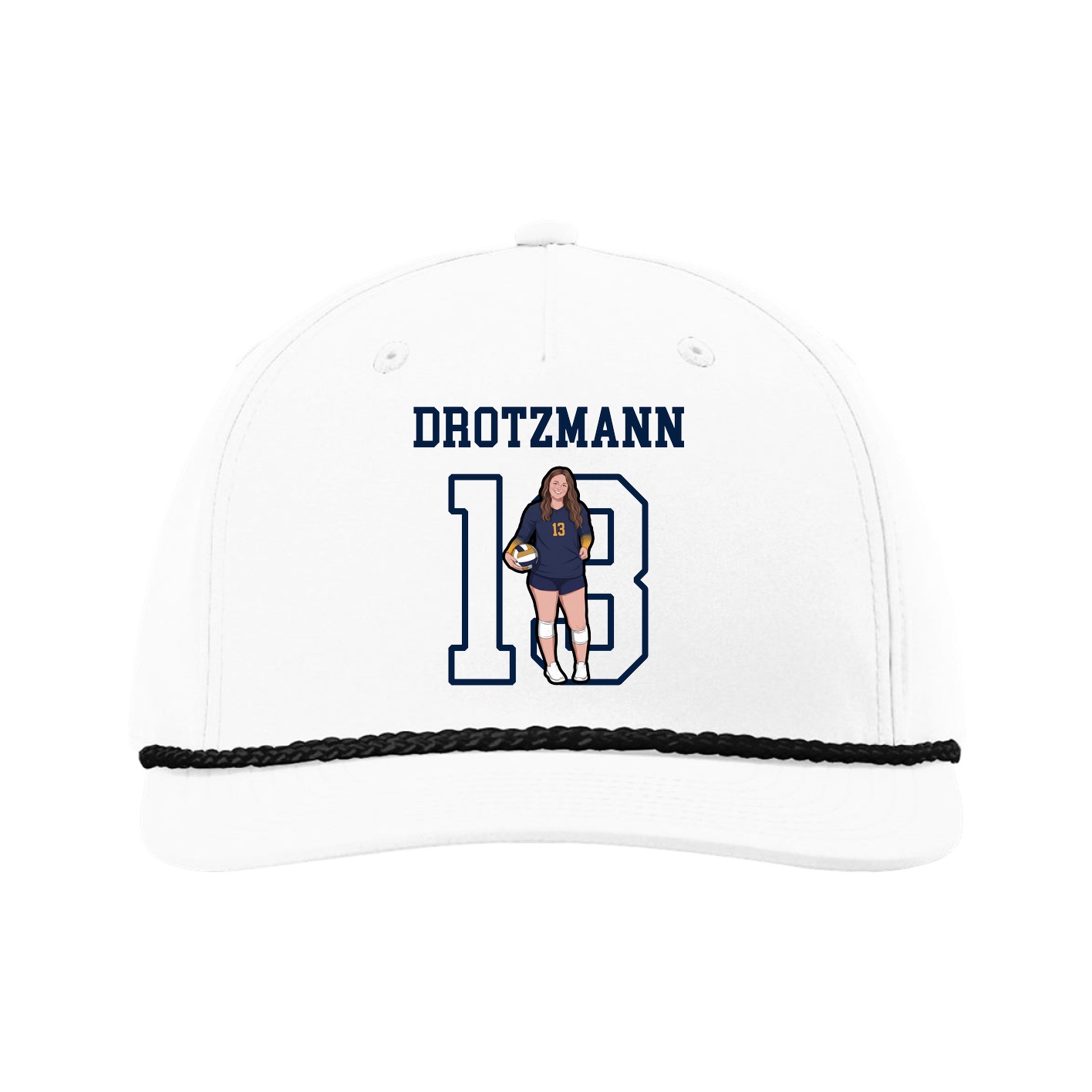 Five-Panel Classic Rope Cap — Shirsey in White