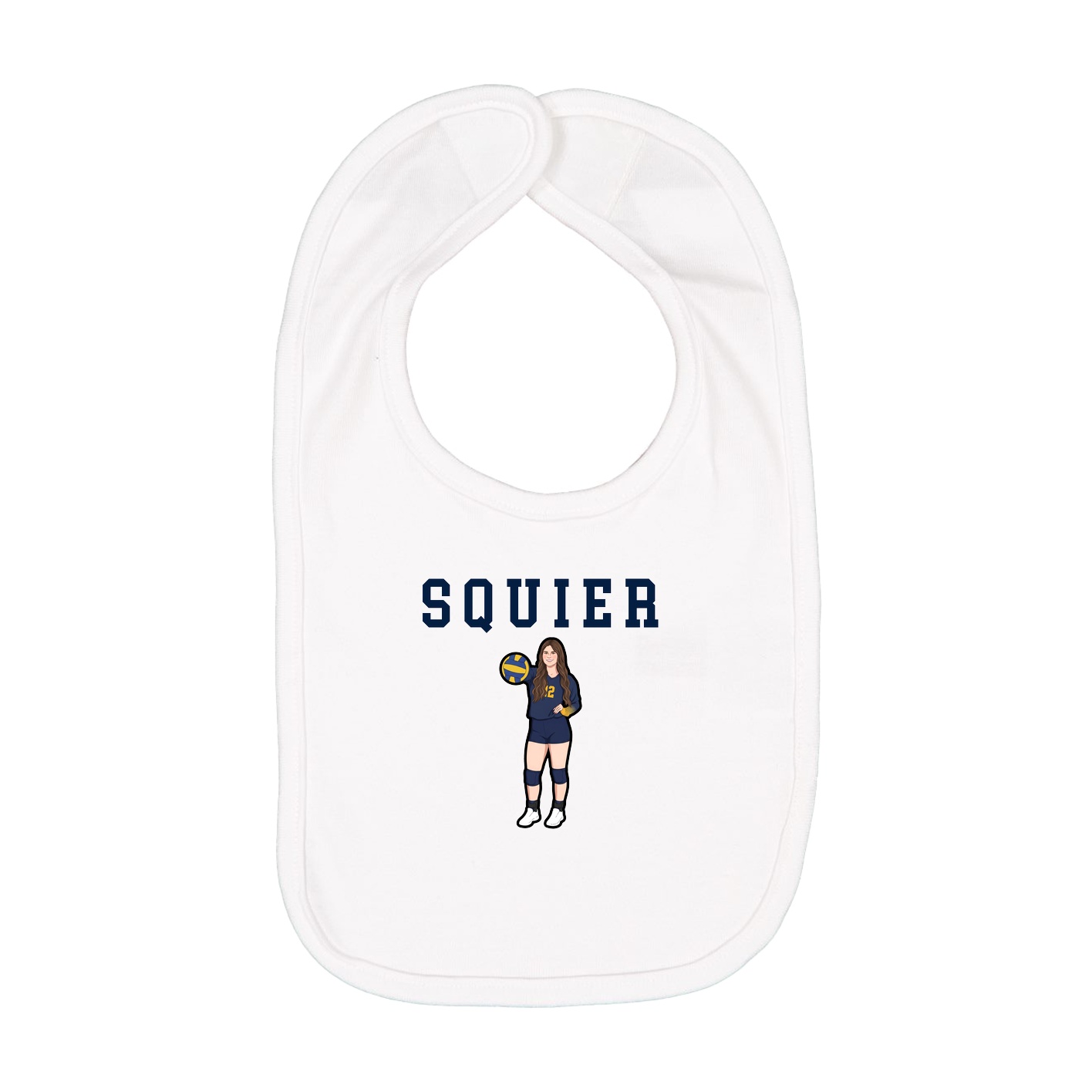Infant Bib — Shirsey in White