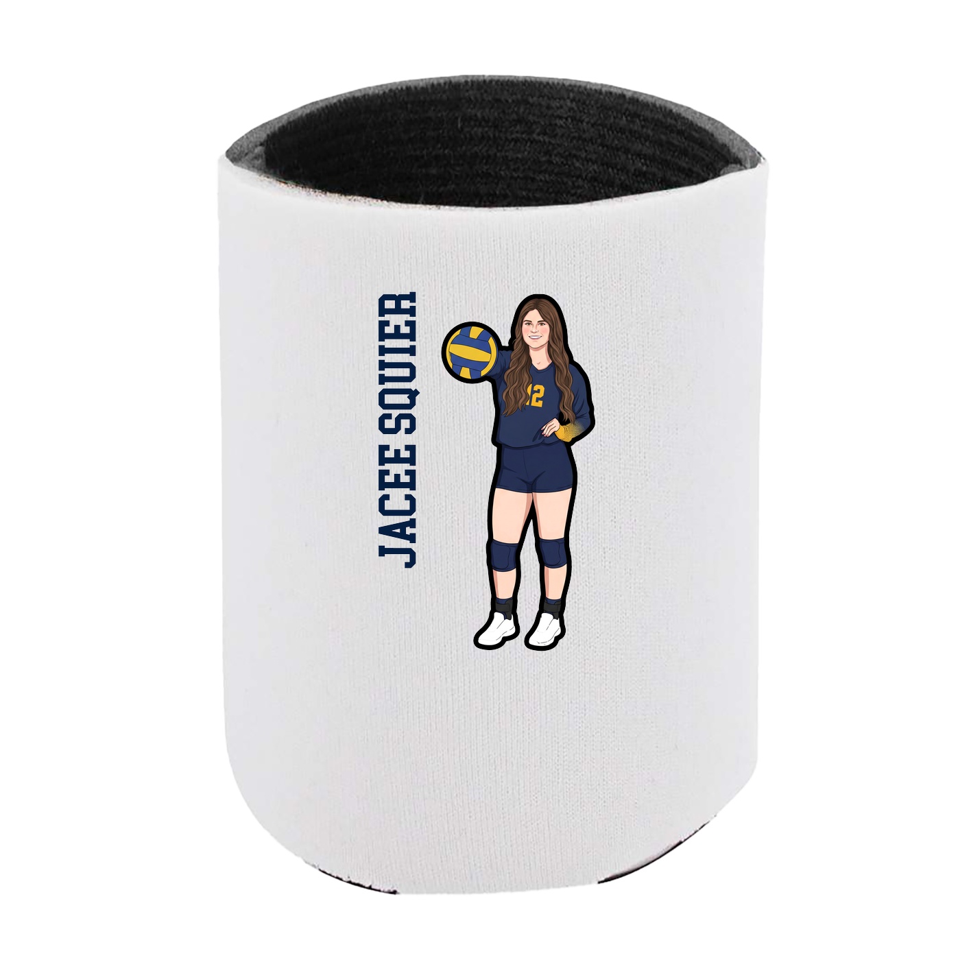 Can Holder — Name Vertical in White