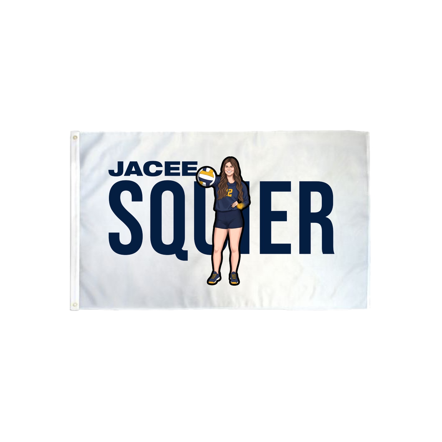 3x5 Flag — Player Name in Classic