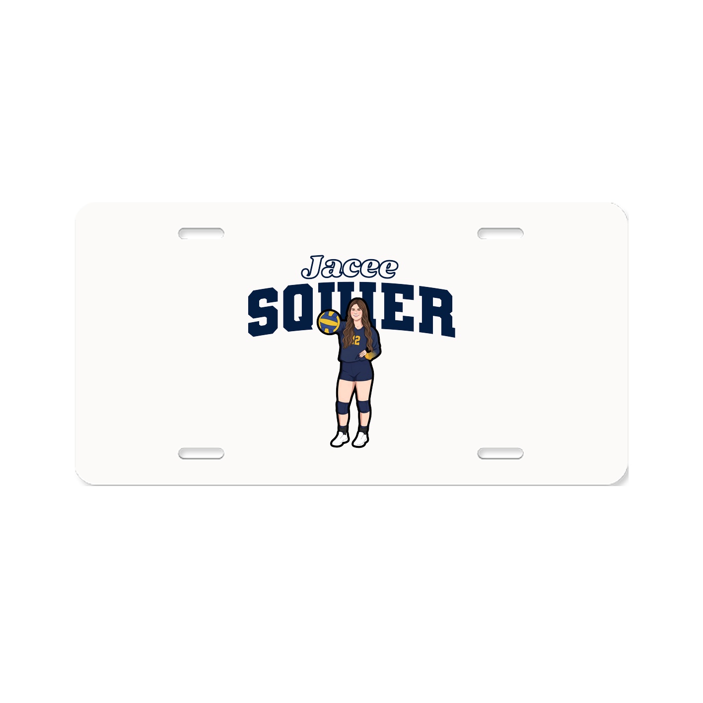 License Plate — Name Arch in Classic