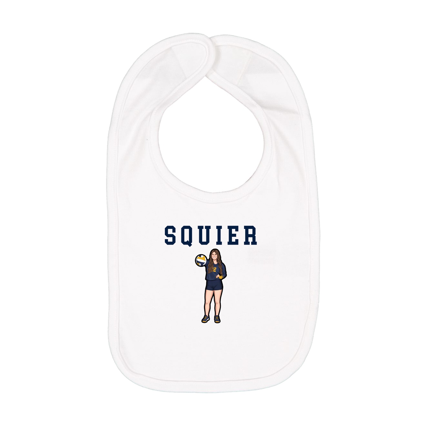 Infant Bib — Shirsey in White