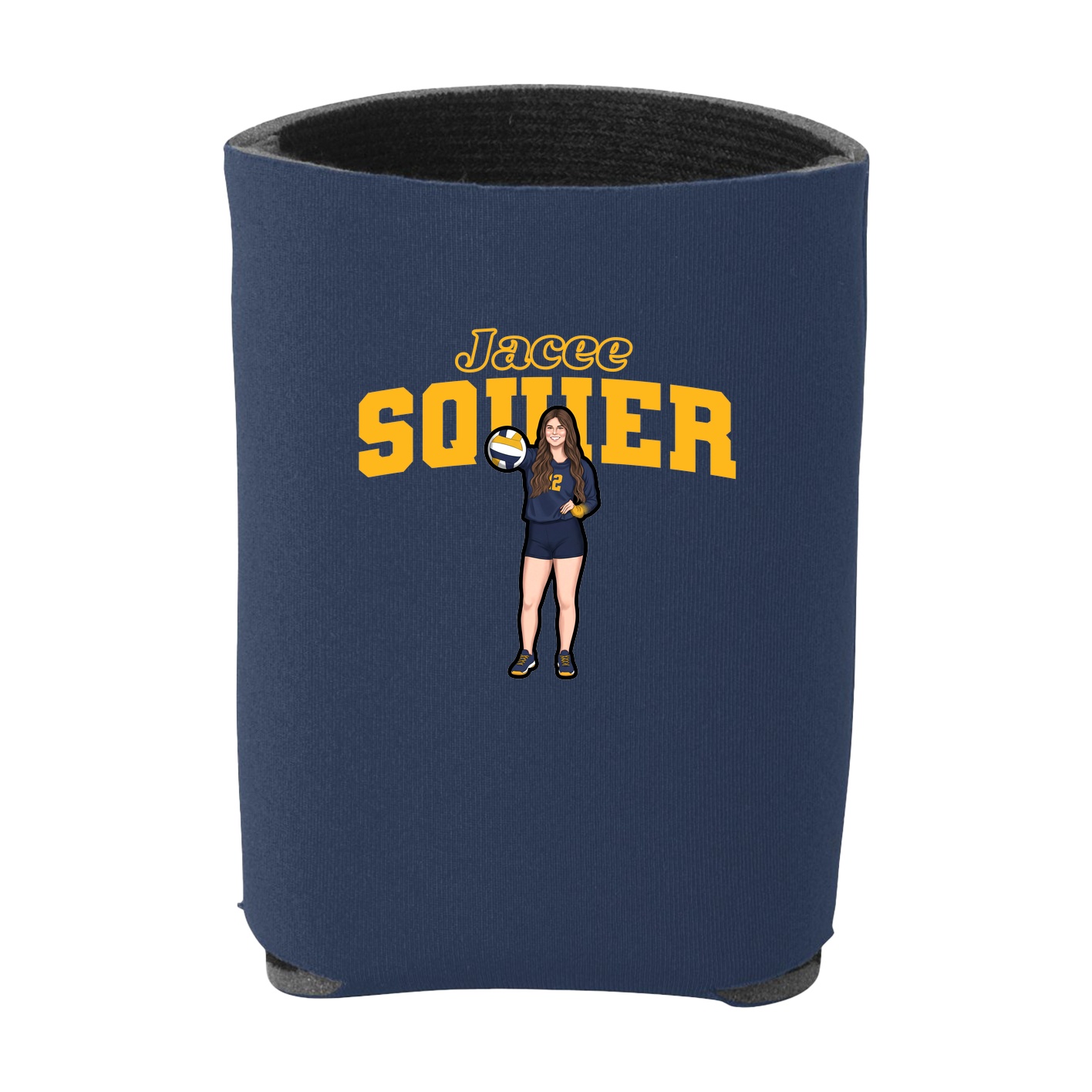 Can Holder — Name Arch in Navy