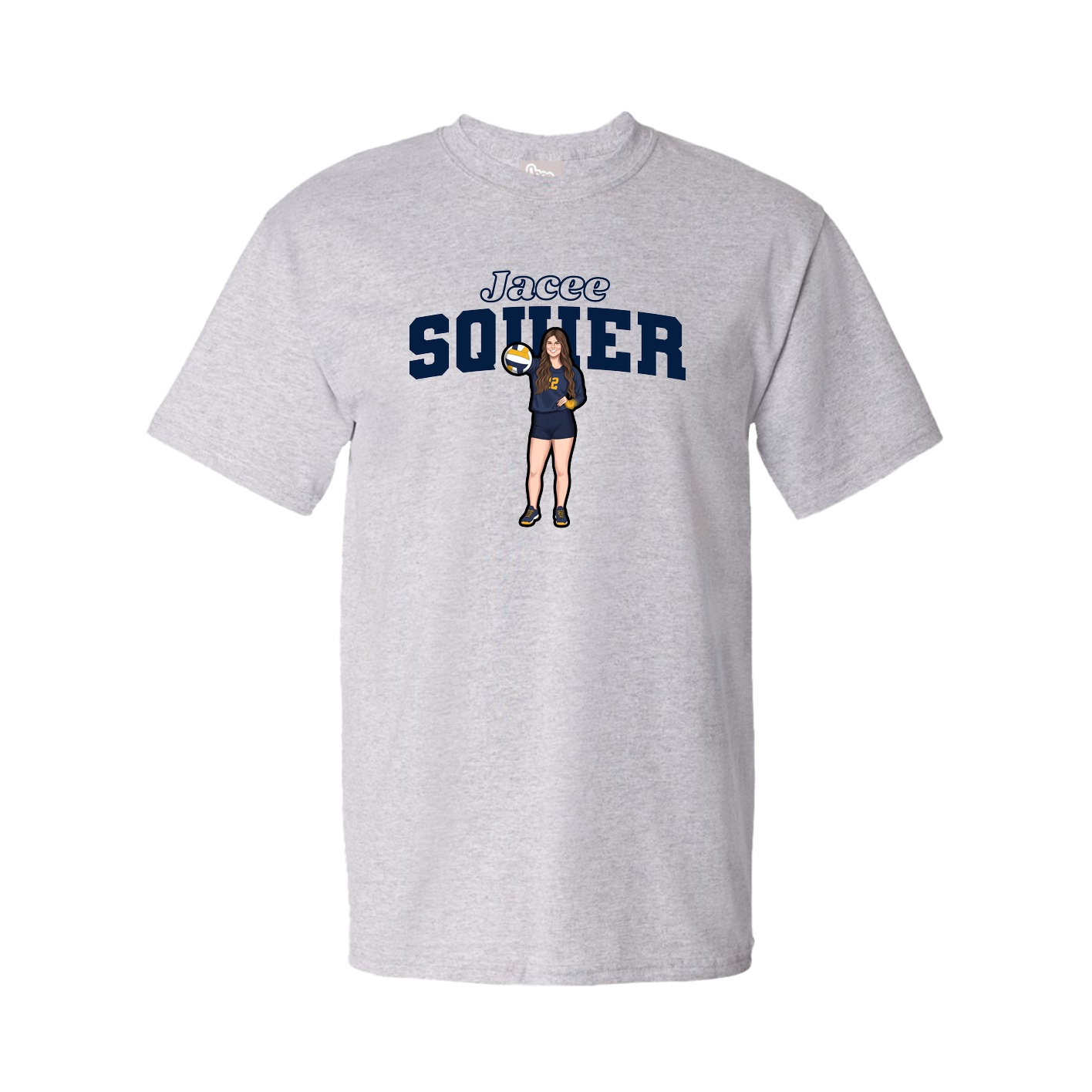 Tee — Name Arch in Grey