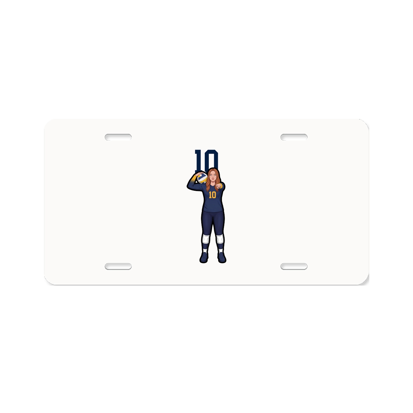License Plate — Number Top in Classic