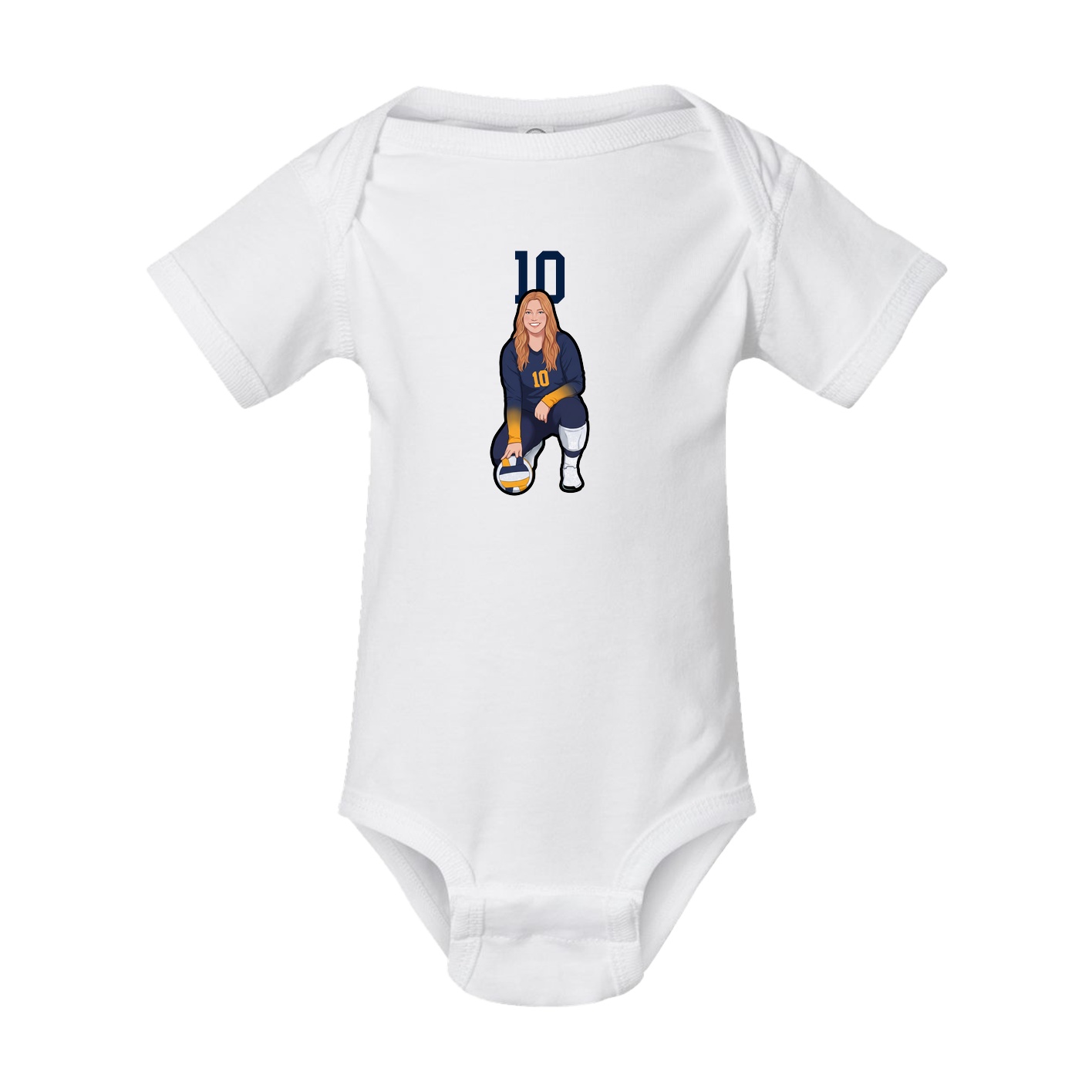 Baby Onesie — Number Top in White