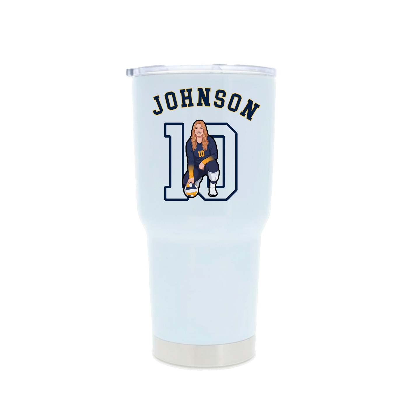30oz Stainless Steel Tumbler — Shirsey Arch in White