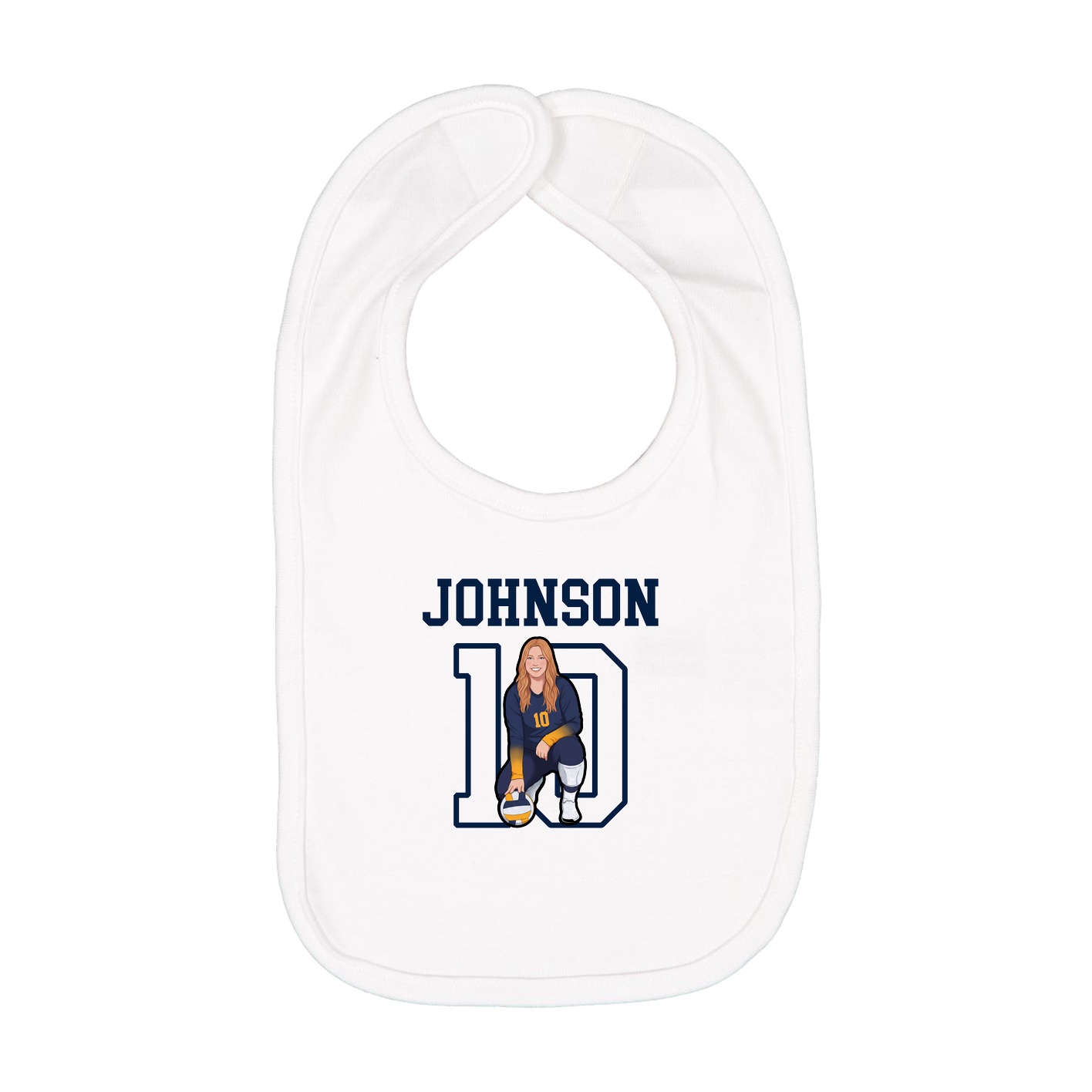 Infant Bib — Shirsey in White