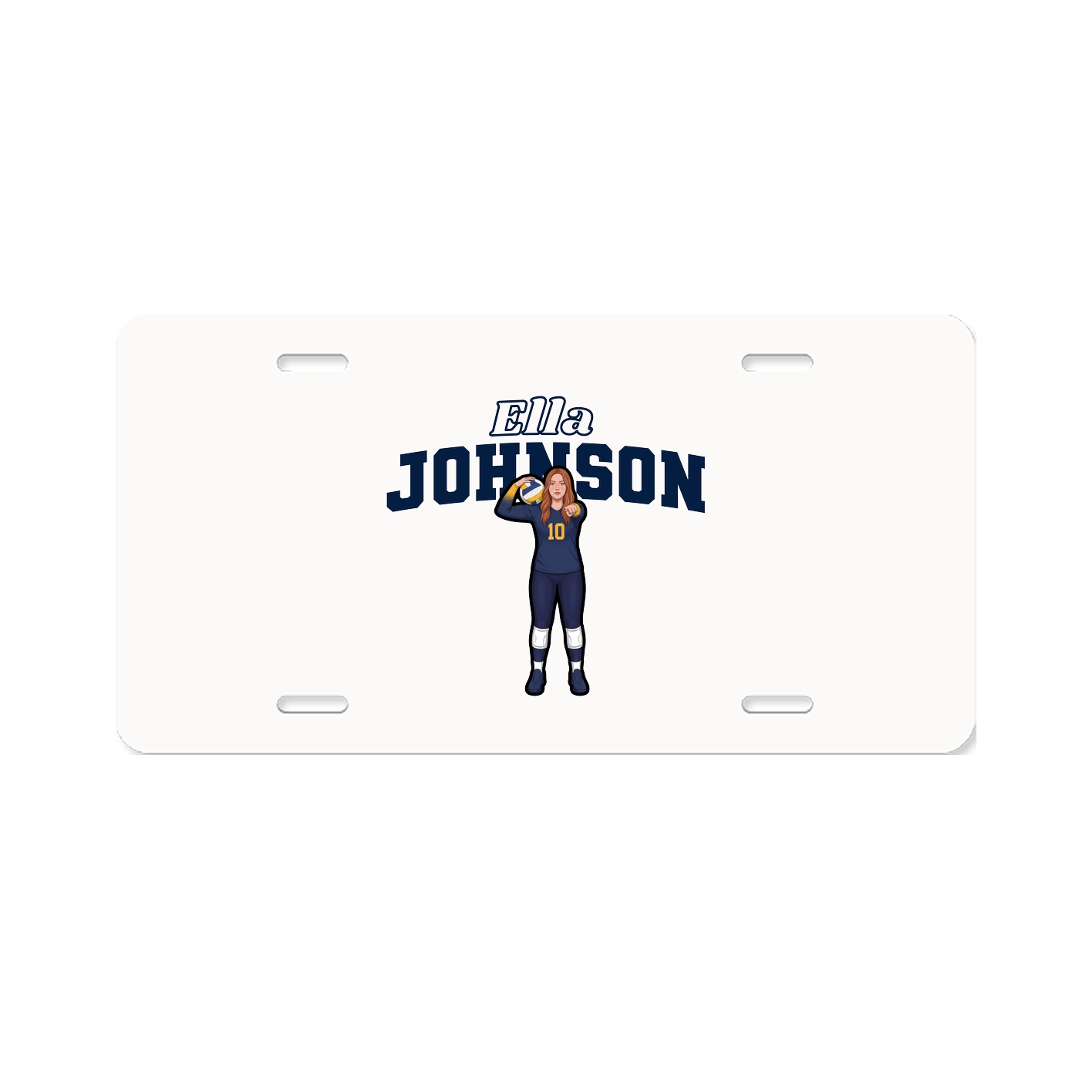 License Plate — Name Arch in Classic