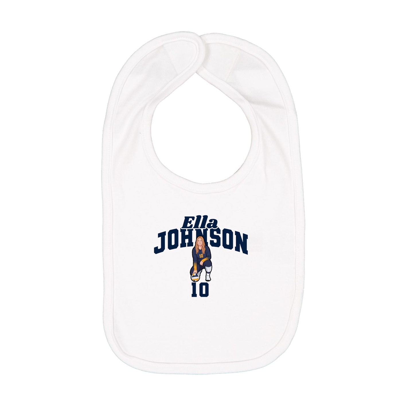 Infant Bib — Signature Arch in White