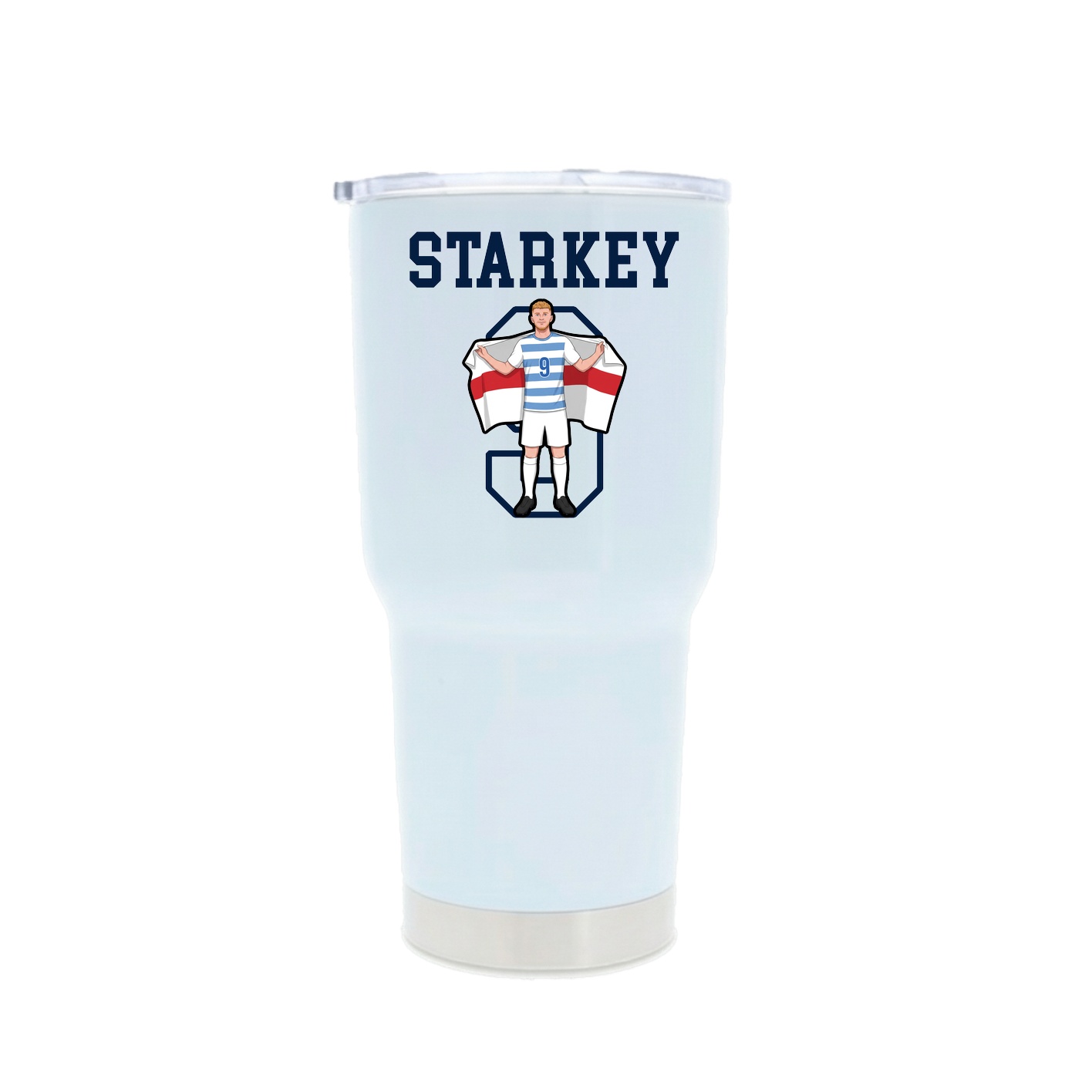 30oz Stainless Steel Tumbler — Shirsey in White