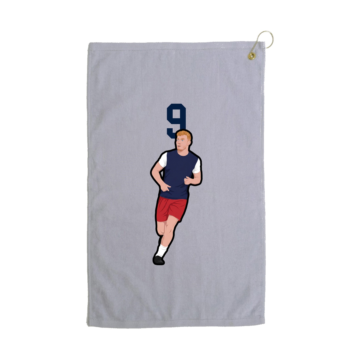 Golf Towel — Number Top in Grey